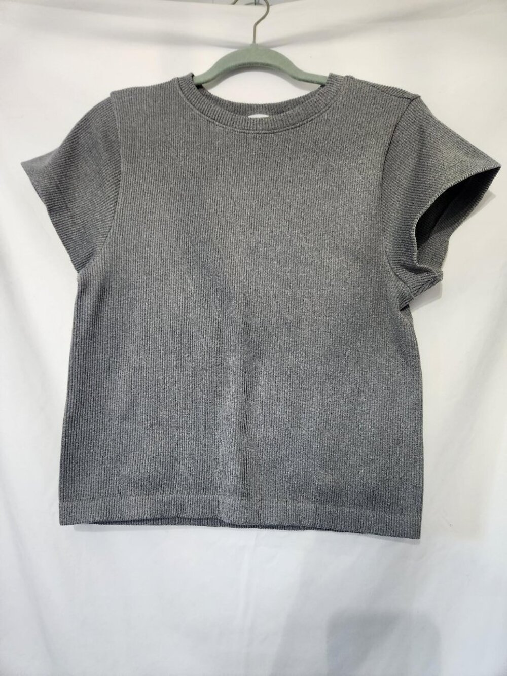 NWT Old Navy Ribbed Mock Neck Crop Top Grey 2X